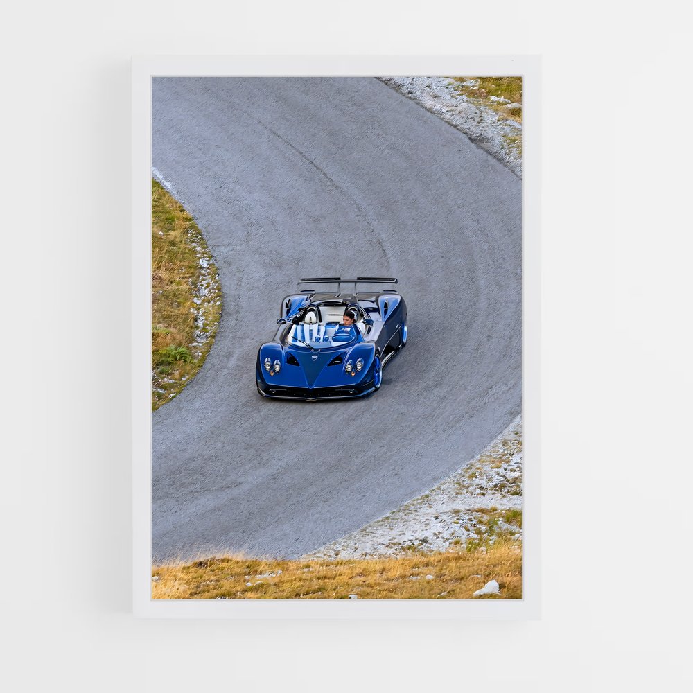 Poster Route Zonda – affiche Pagani (vue 3)